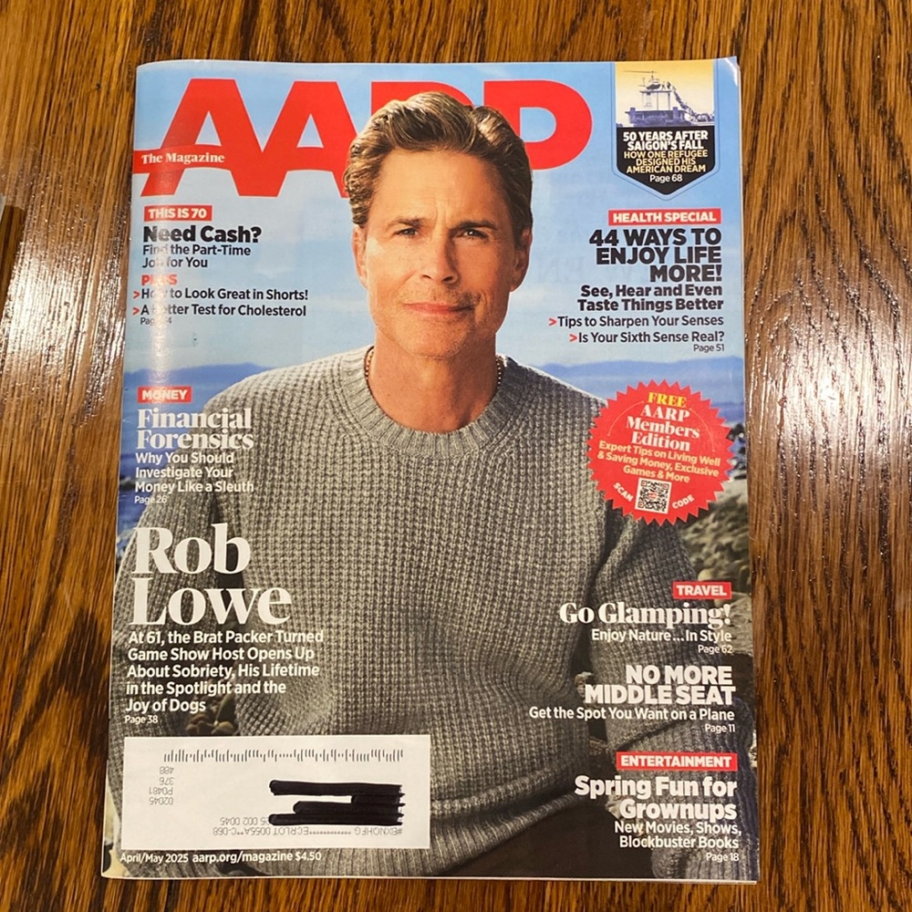 AARP Magazine - April/May 2025 - Rob Lowe - NEVER READ!   health magazines